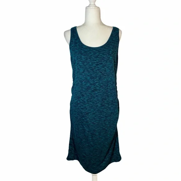 Liz Lange for Target | Dresses | Liz Lange Stretchy Maternity Tank Dress  Heathered Blue Black Ruched Size Large | Poshmark